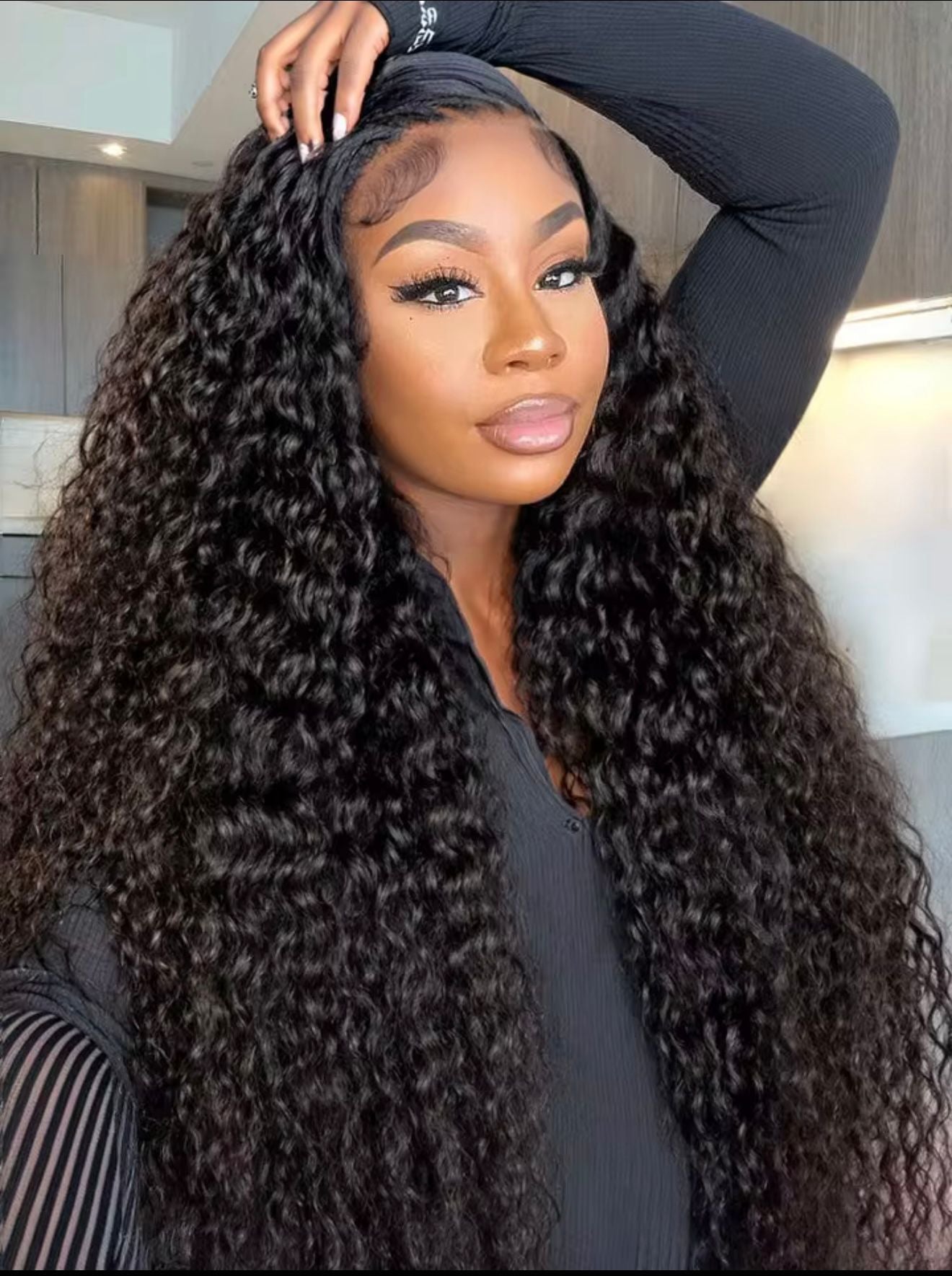 300 Density Water Wave Human Hair Wig 30 40inch Glueless Deep Wave 13x6 Hd Curly Lace Front Human Hair Wigs On Clearance Sale